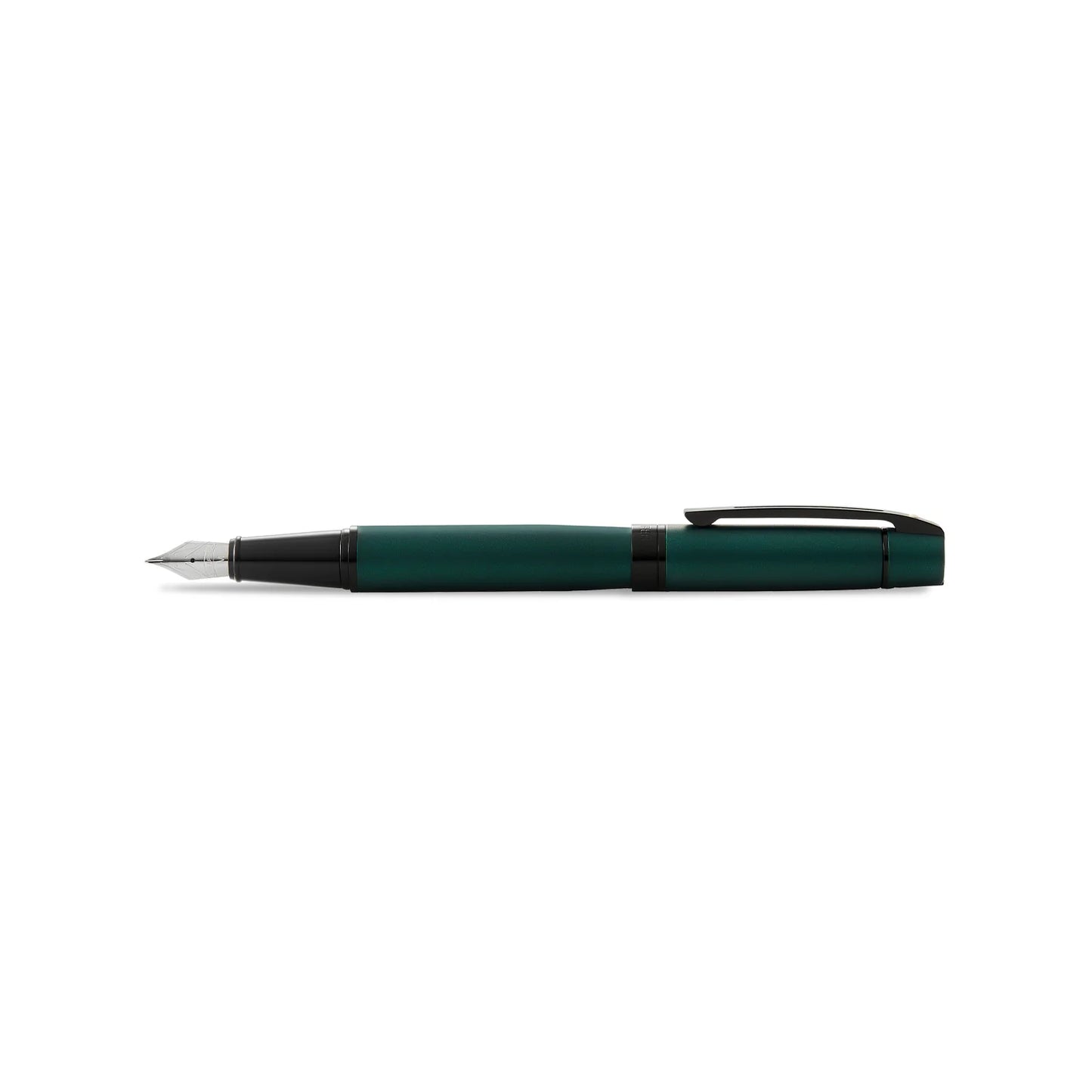 Sheaffer 300 Matte Green Medium Nib Fountain Pen With Black Trims E0934653
