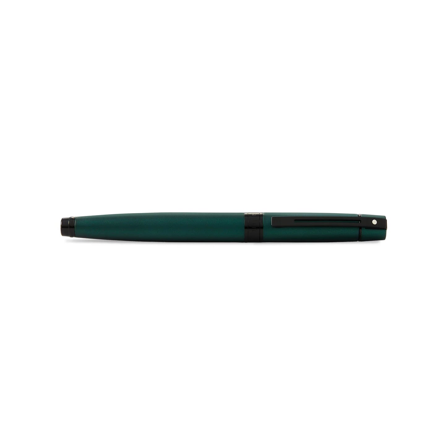 Sheaffer 300 Matte Green Medium Nib Fountain Pen With Black Trims E0934653