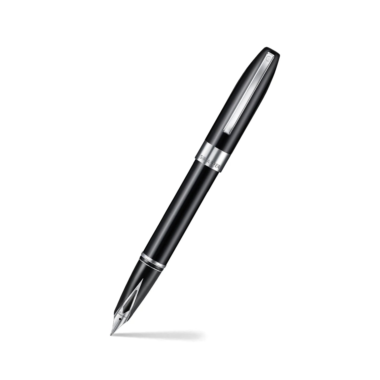 Sheaffer Legacy 9064 Glossy Black Inlaid Nib Fountain Pen with Chrome-Plated Trims, Fine E0906443