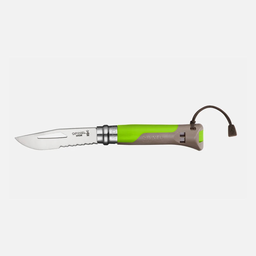Opinel No.08 Stainless Steel Folding Knife - Outdoor Earth-Green 001715