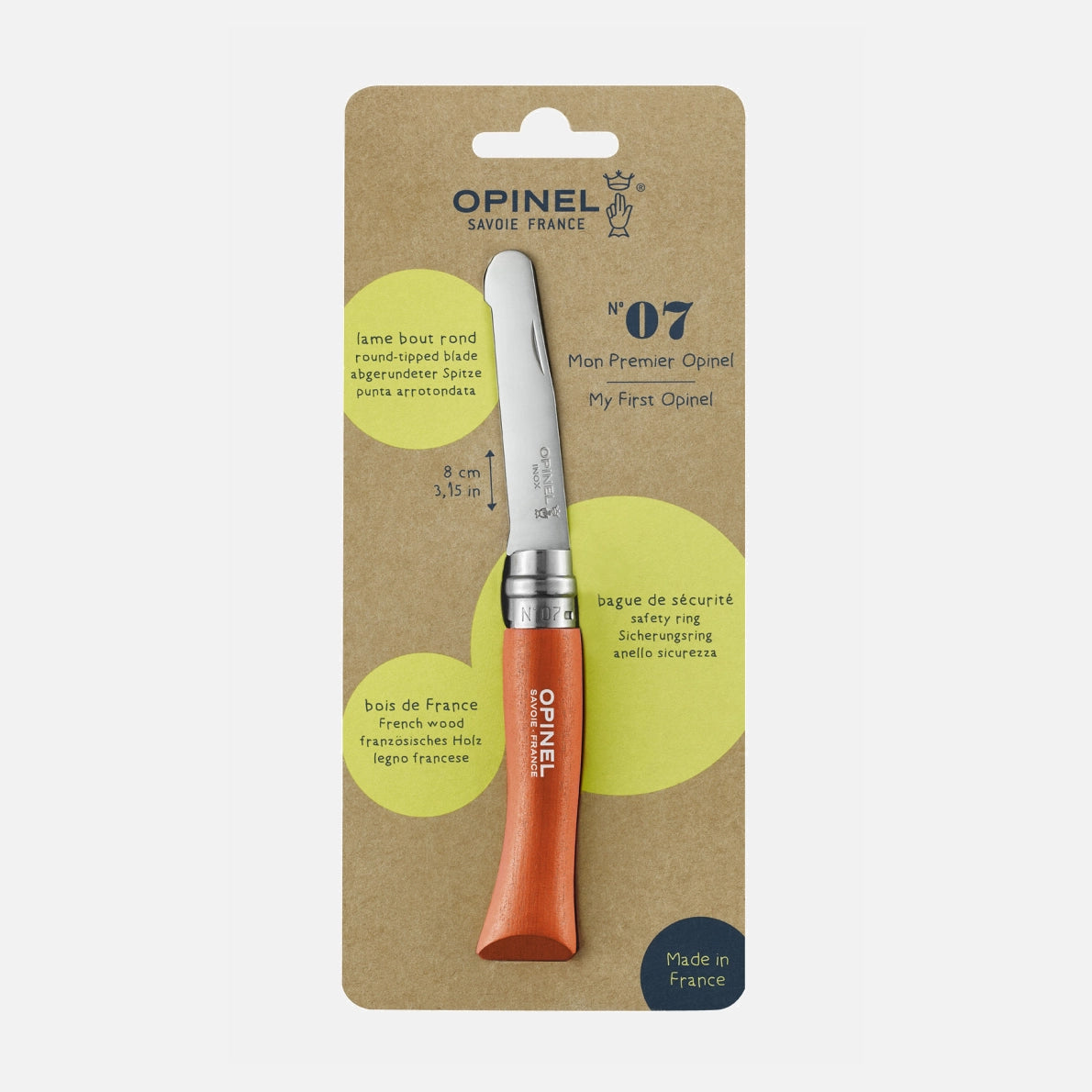 Opinel N°07 My First Opinel Mandarin Kids Knife 002214