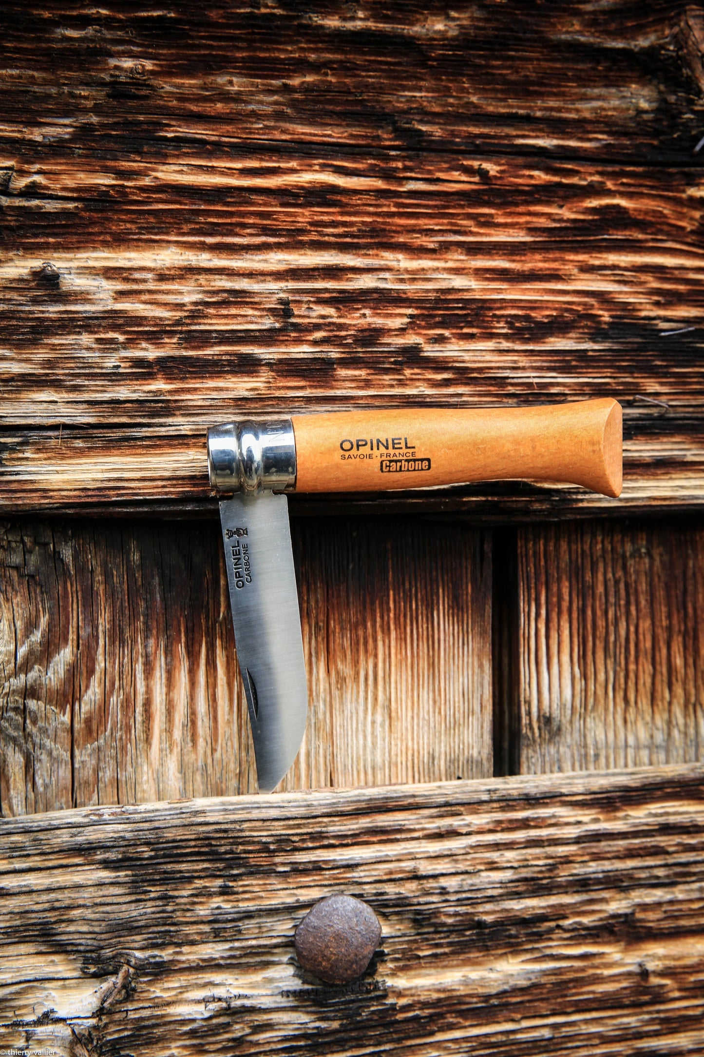 Opinel N°08 Carbon Steel Folding Knife with Sheath 000815