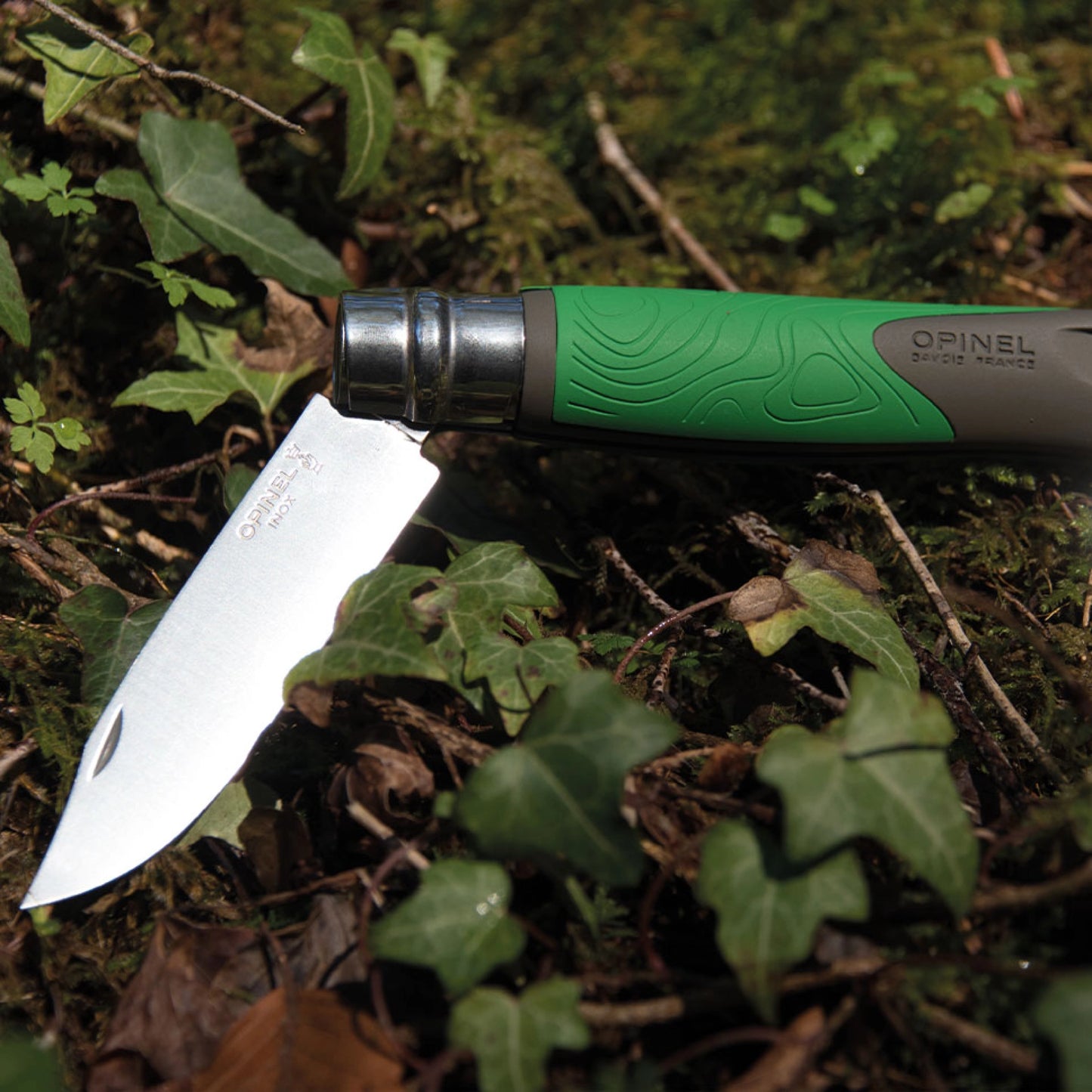 Opinel No.12 Outdoor Explore Green Folding Knife With Tick Remover 002489