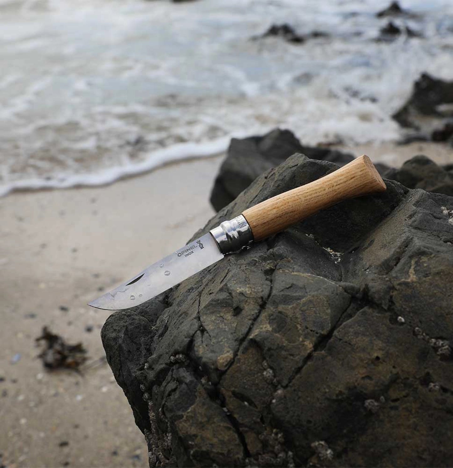 Opinel No.09 Oak Wood Stainless Steel Folding Knife 002424