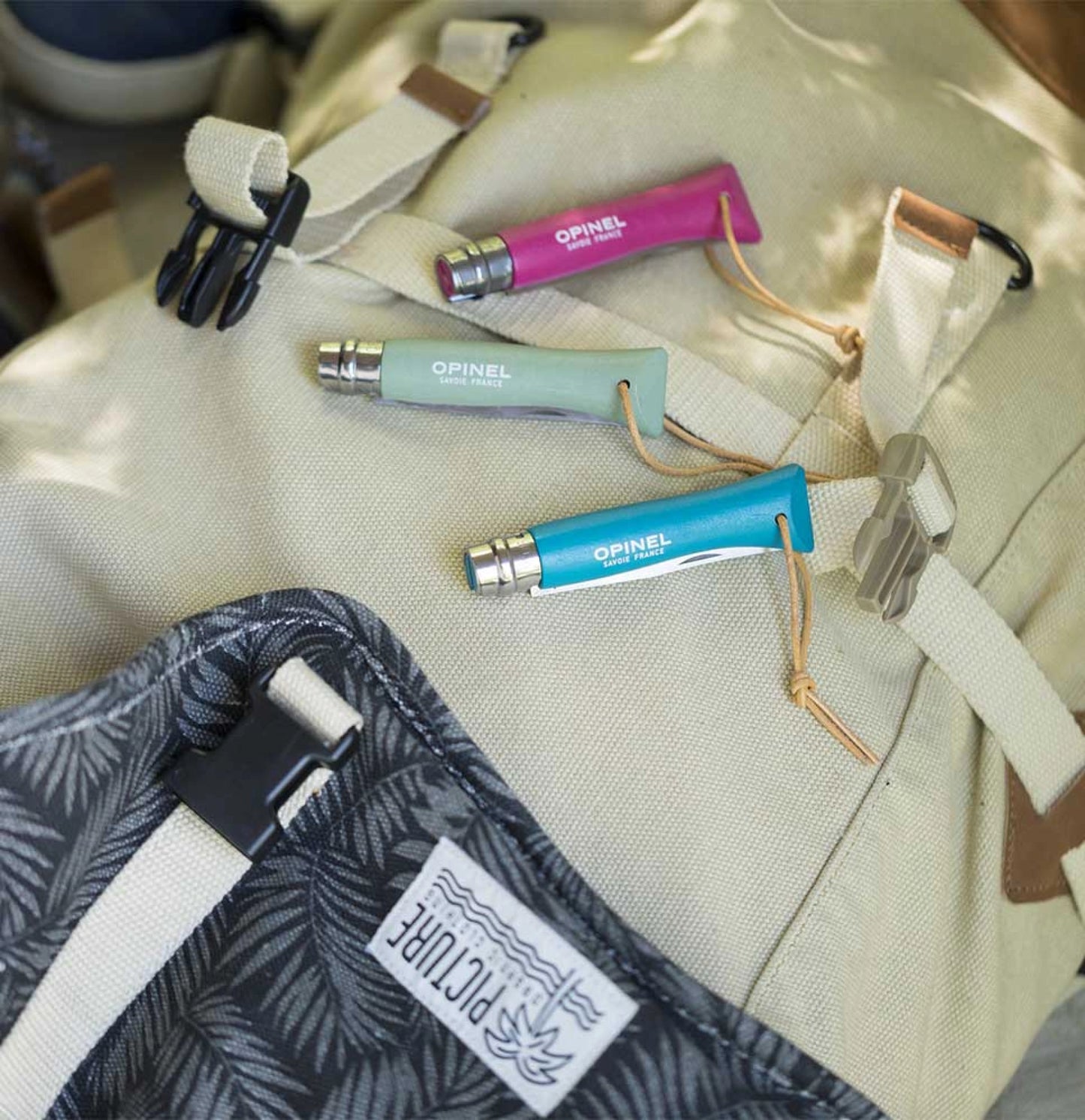 Opinel No.06 Bushwhacker Sage Stainless Steel Folding Knife with Lanyard 002203