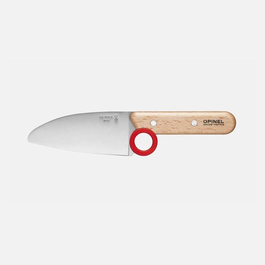 Opinel Le Petit Chef - 2pc. Knife + Finger Guard Set Stainless Red 001744