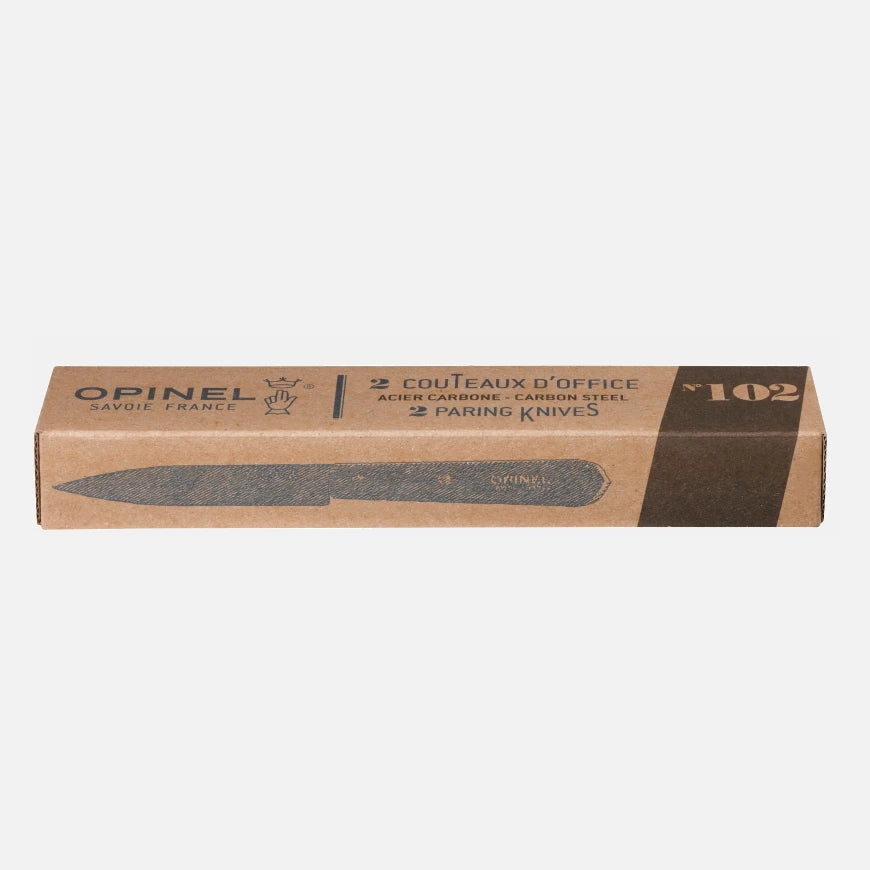 Opinel N°102 Set of 2 paring Carbon Multi-Purpose Knives 001222