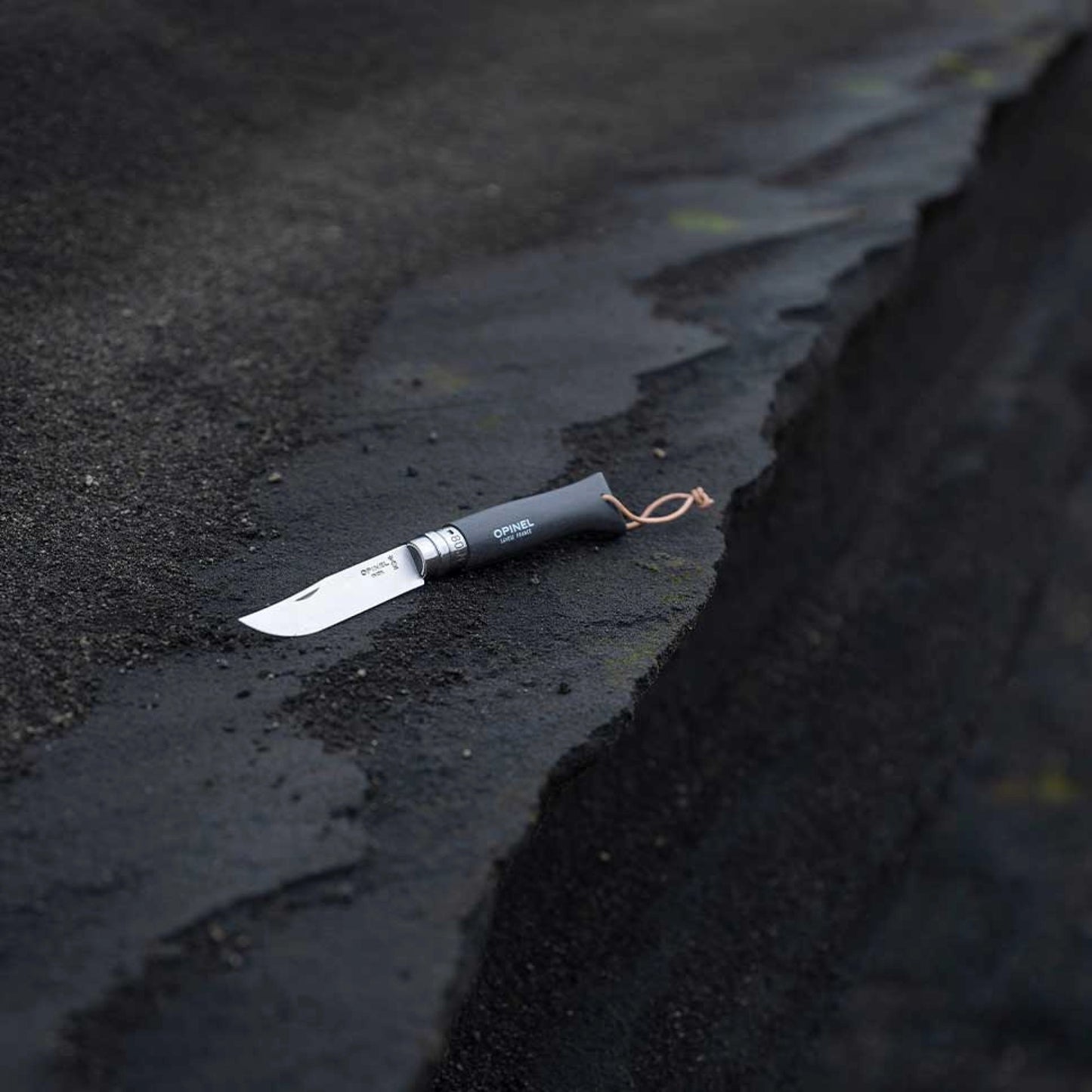 Opinel No.08 Bushwhacker Dark Brown Stainless Steel Folding Knife with Lanyard 002211