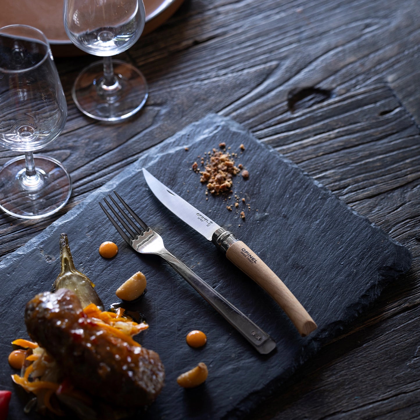 Opinel No.10 Beech Effilé - New version Stainless Steel Pocket Knive 002559