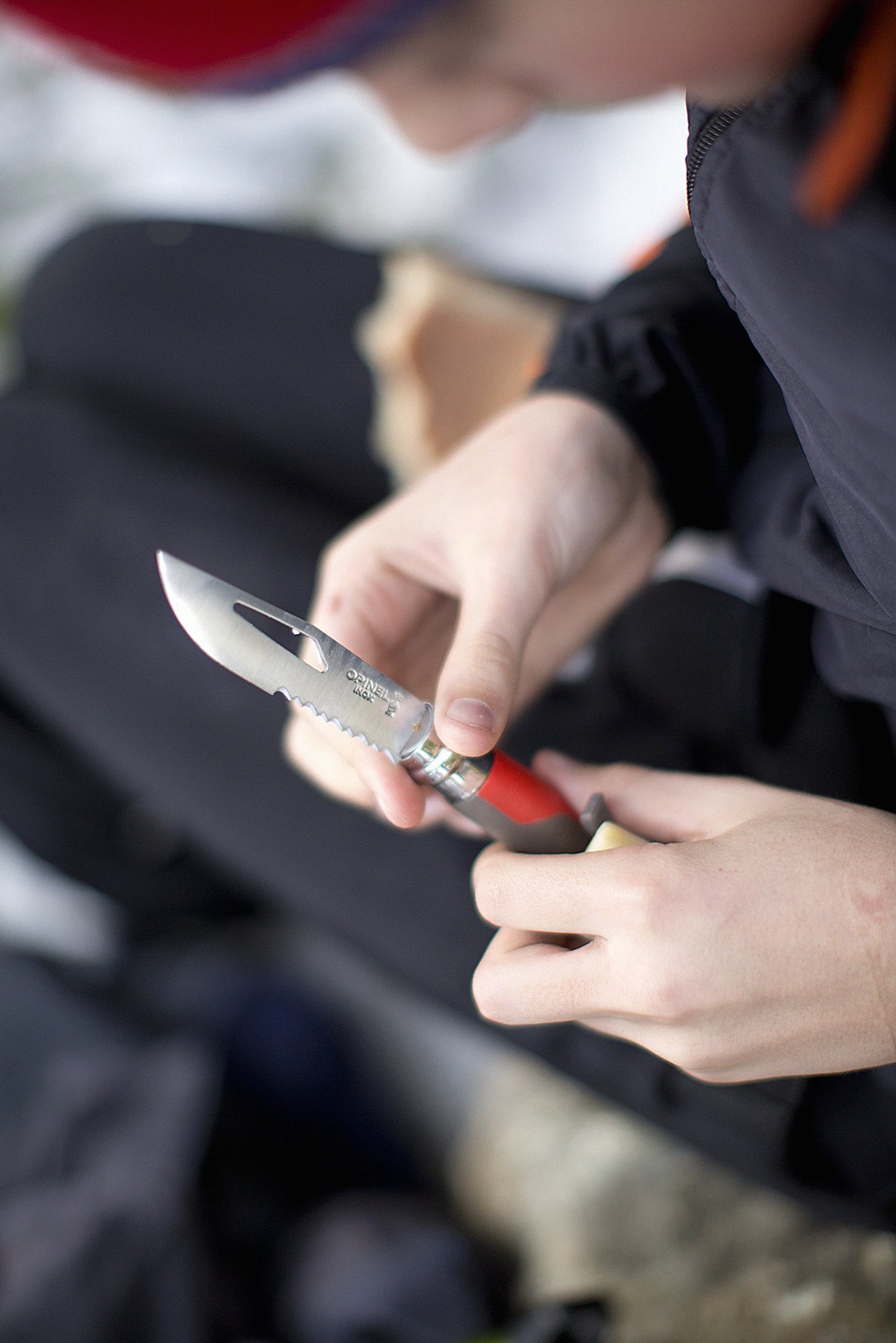 Opinel No.08 Stainless Steel Folding Knife - Outdoor Earth / Red 001714