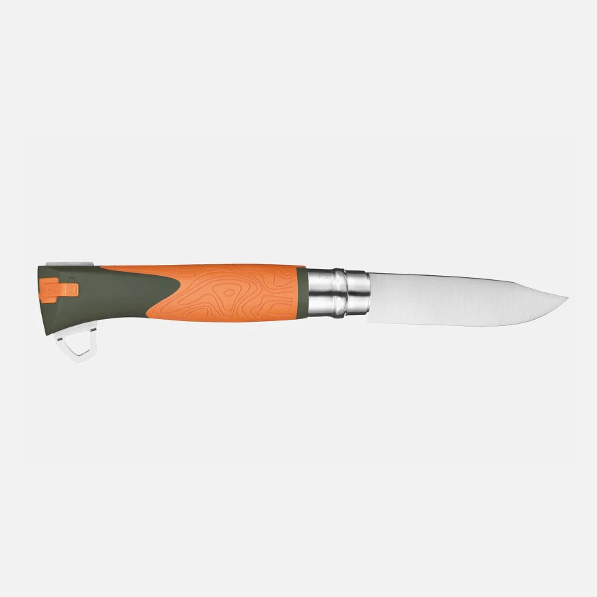 Opinel No.12 Outdoor Explore Folding Knife With Tick Remover Orange 002454