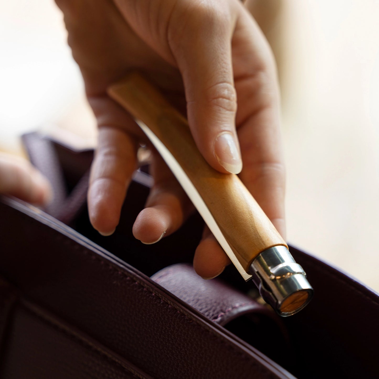 Opinel No.08 Olive Effilé - New version Stainless Steel Pocket Knive 002563