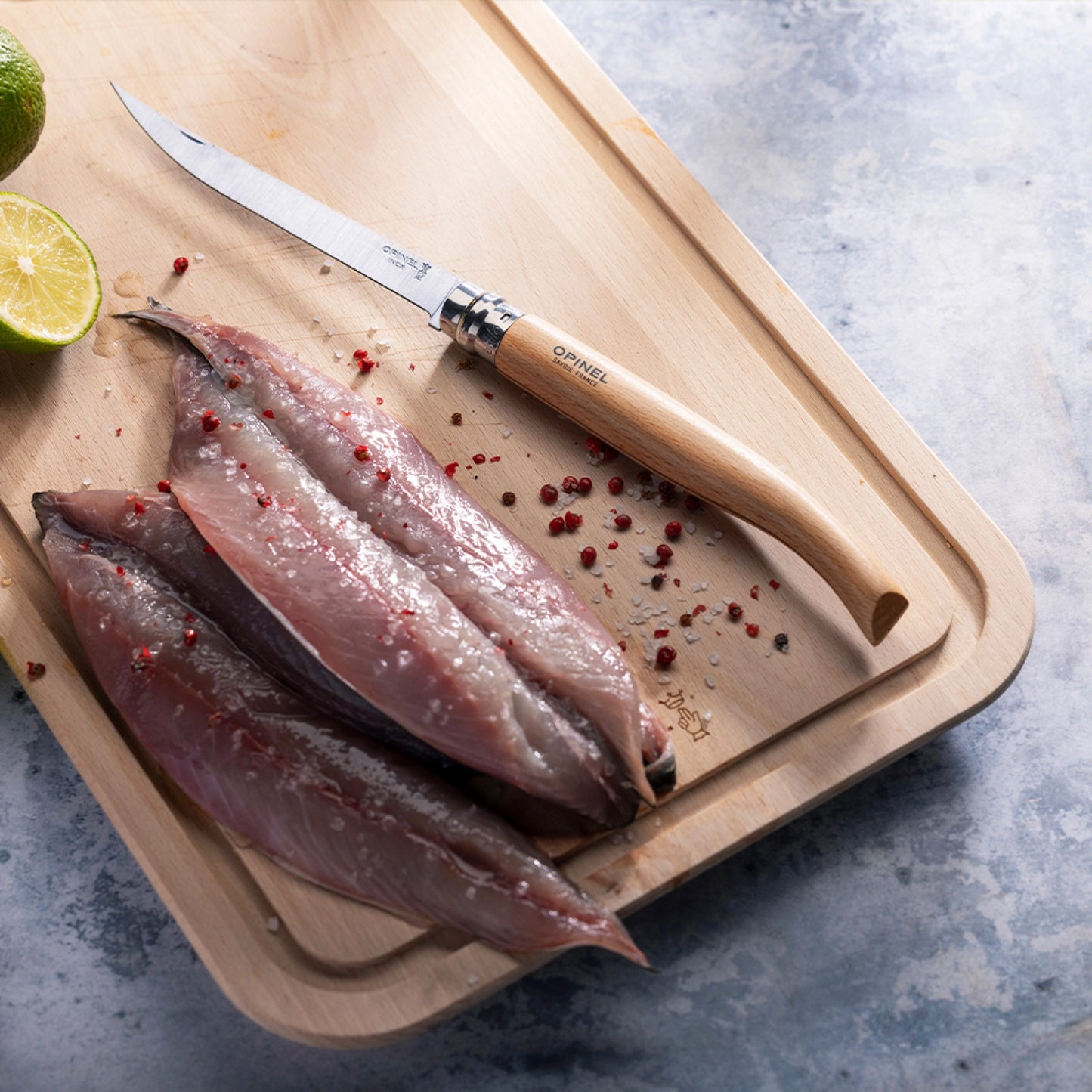 Opinel No.15 Beech Effilé - New version Stainless Steel Pocket Knive 002561