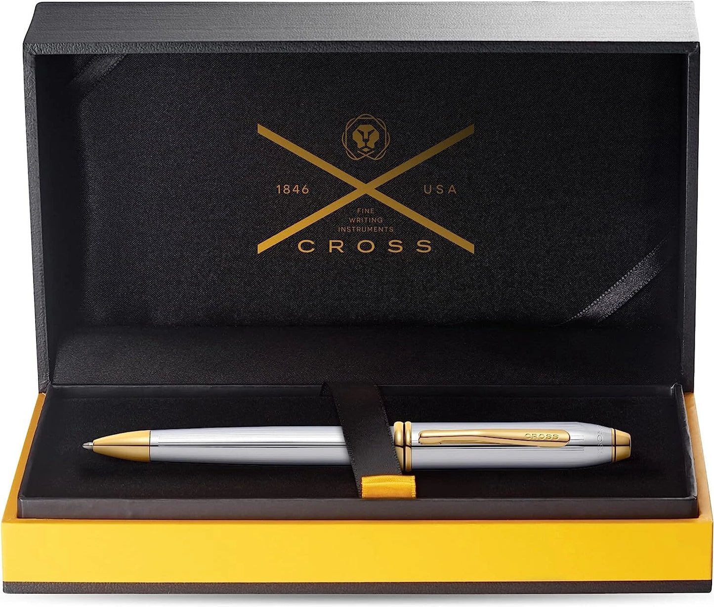 Cross Townsend Medalist Chrome and Gold Ballpoint Pen 502TW