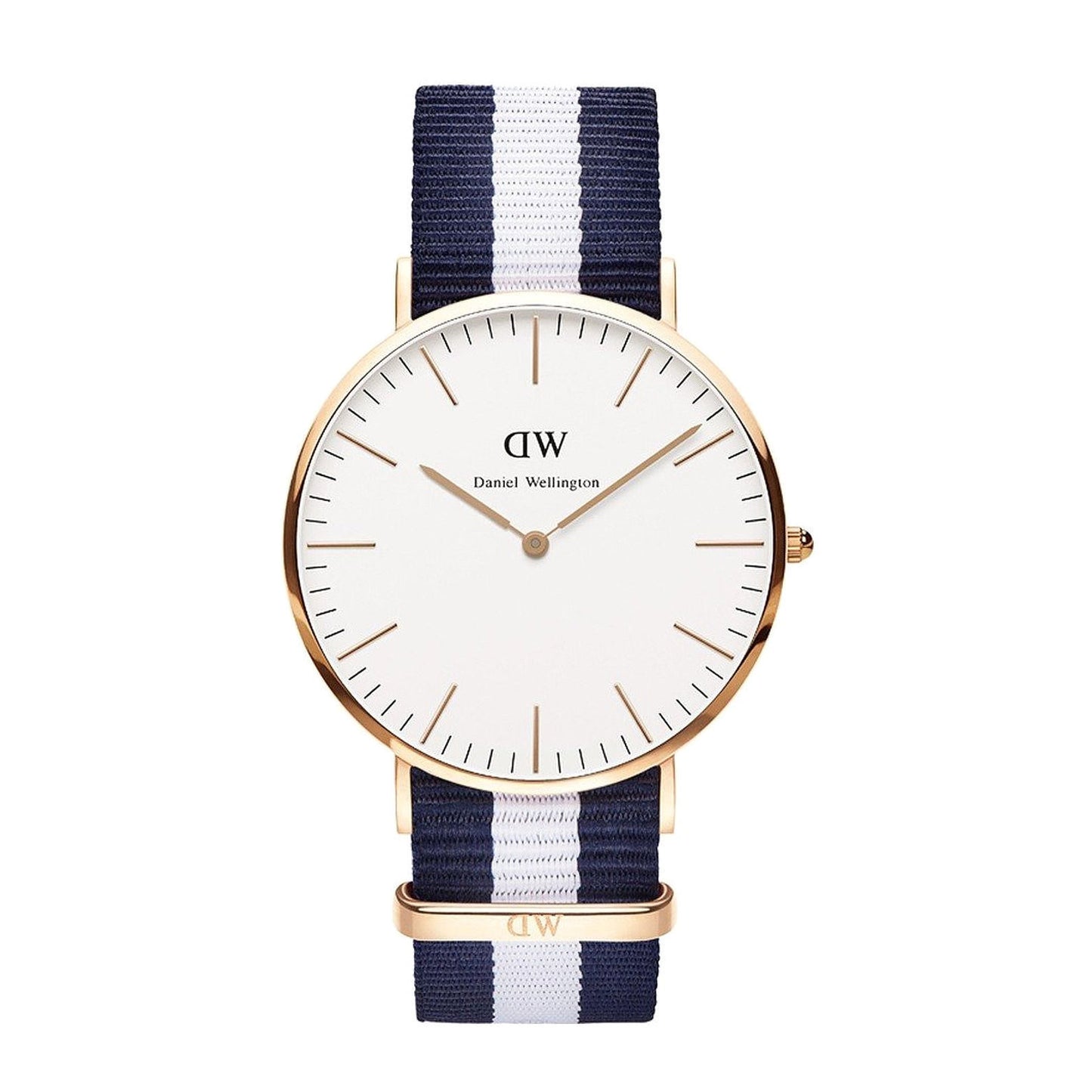 Daniel Wellington Men's 0104DW 'Glasgow' Blue and White Nylon Watch