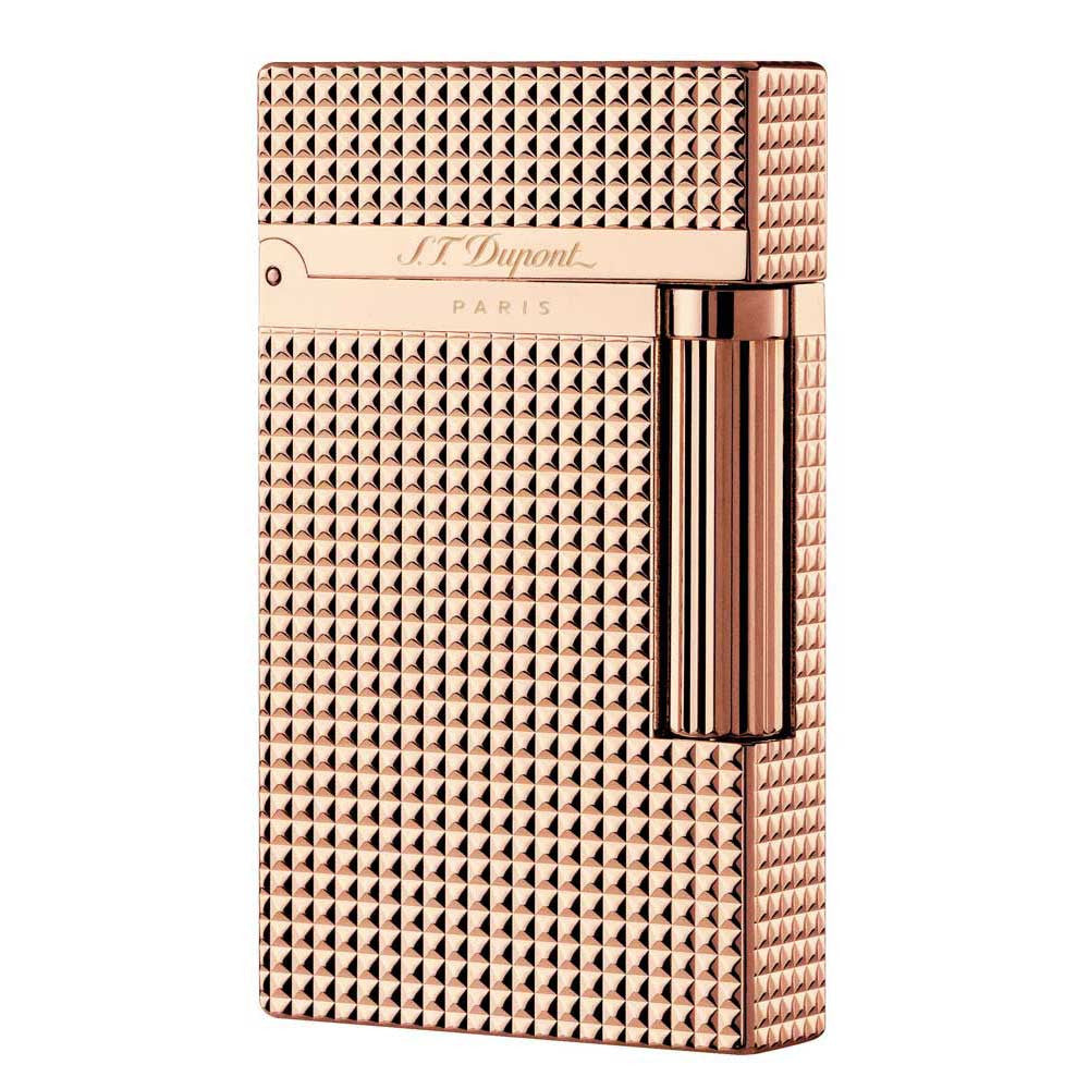 S.T. Dupont Ligne 2 Lighter, Palladium, Rose Gold Trim, 16424