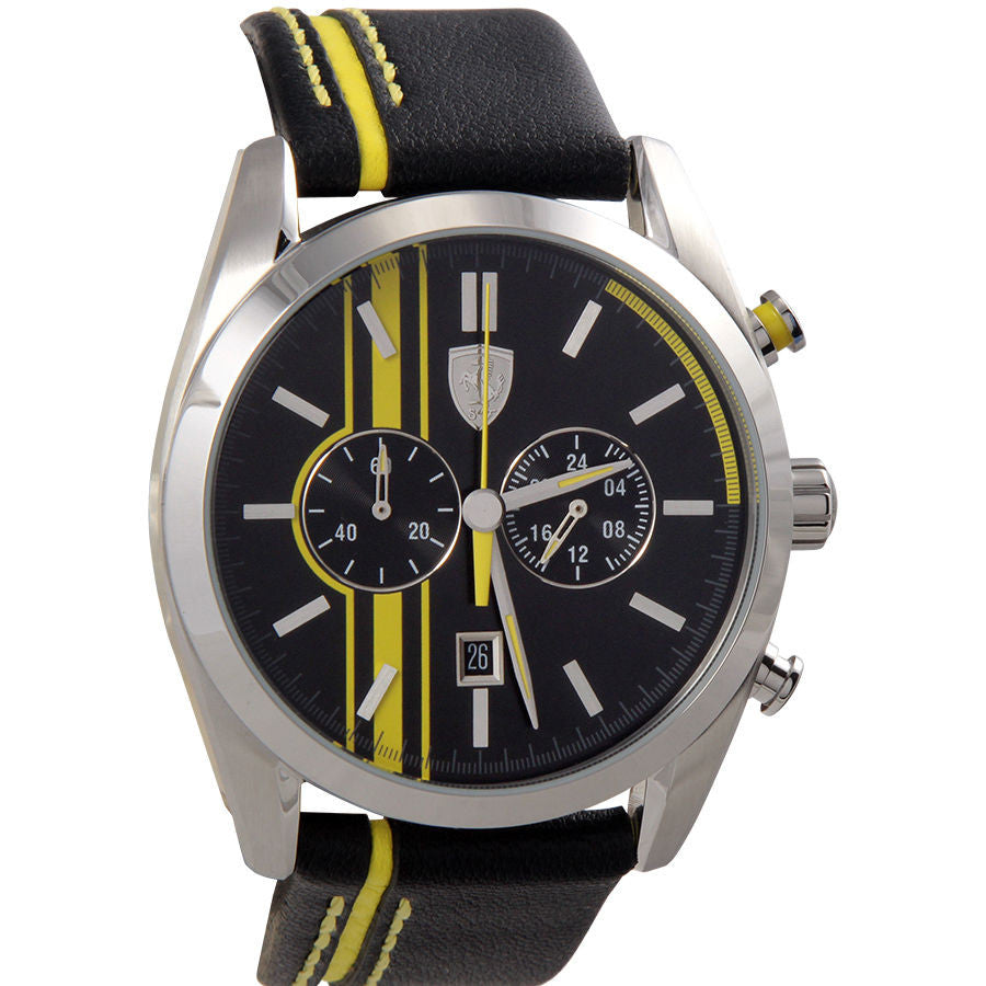 Ferrari Men's 0830235 D 50 Analog Display Japanese Quartz Black Watch