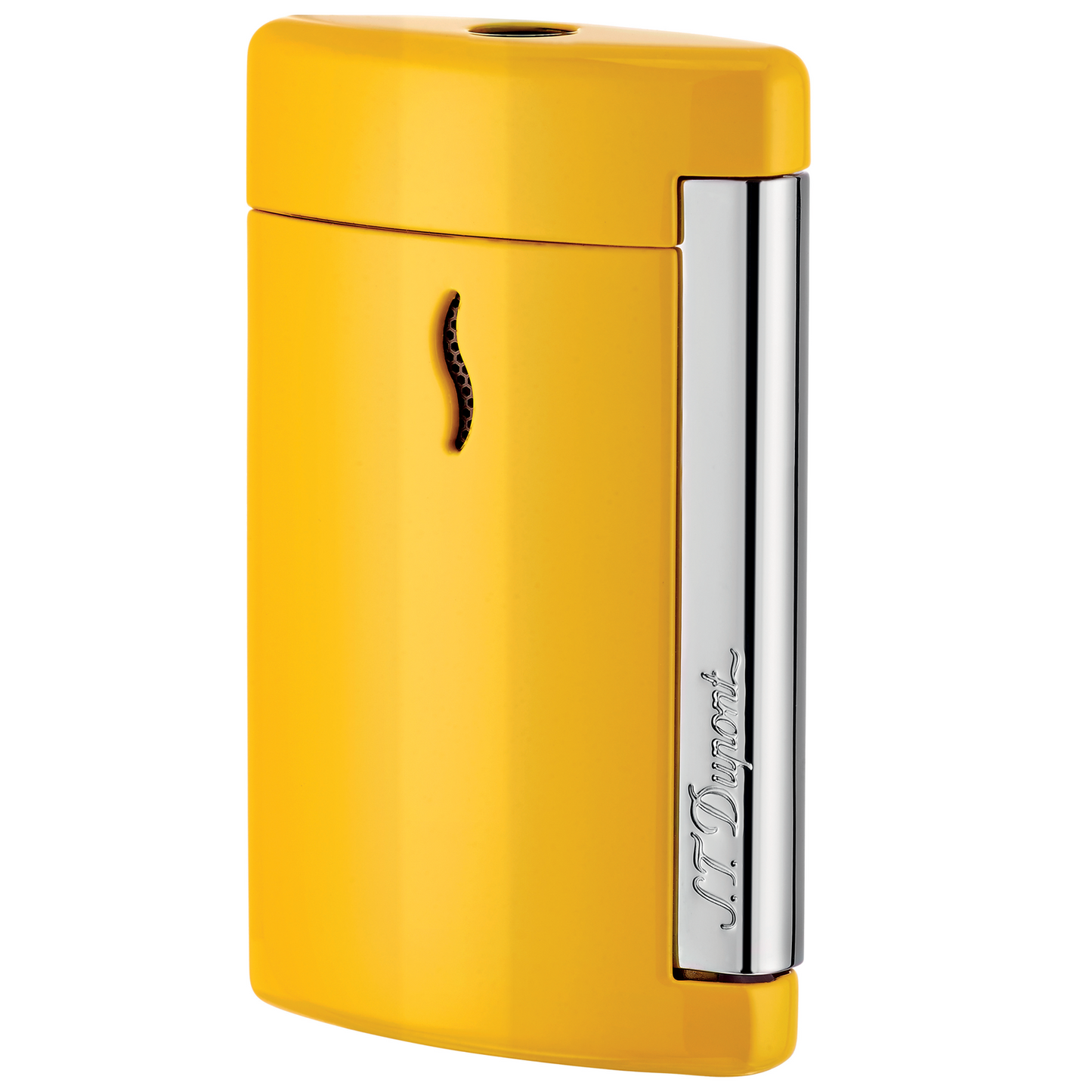 S.T. Dupont Minijet Yellow Pop Lighter Lacquer Chrome Trim 10515 (010515)