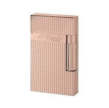 S.T. Dupont Ligne 2 Lighter, Palladium, Rose Gold Trim, 16424