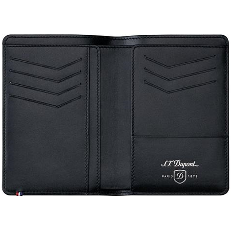 S.T. Dupont Défi Carbone Leather Wallet, Black, 7 Cards, RFID Protection 170015