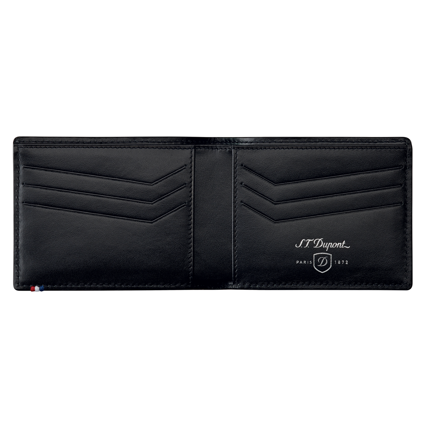 S.T. Dupont Defi Perforated Wallet, Leather, Black, 6 Cards, 170401