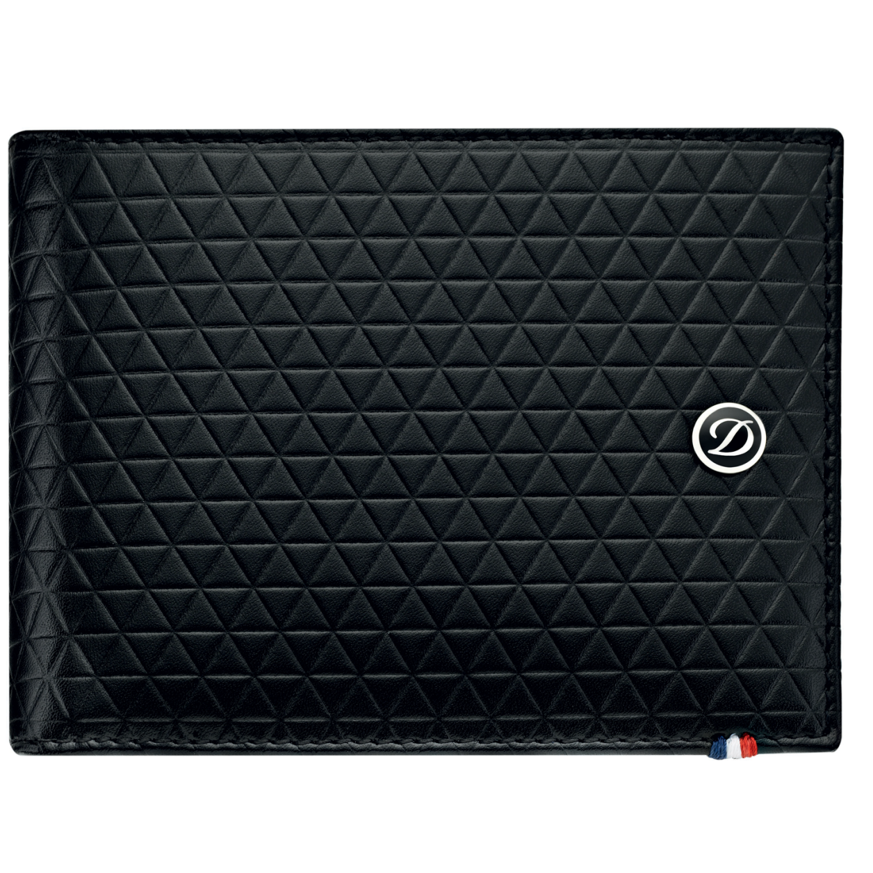 S.T. Dupont 6 Credit Card, Leather Billfold Wallet, Fire Head Pattern 180090