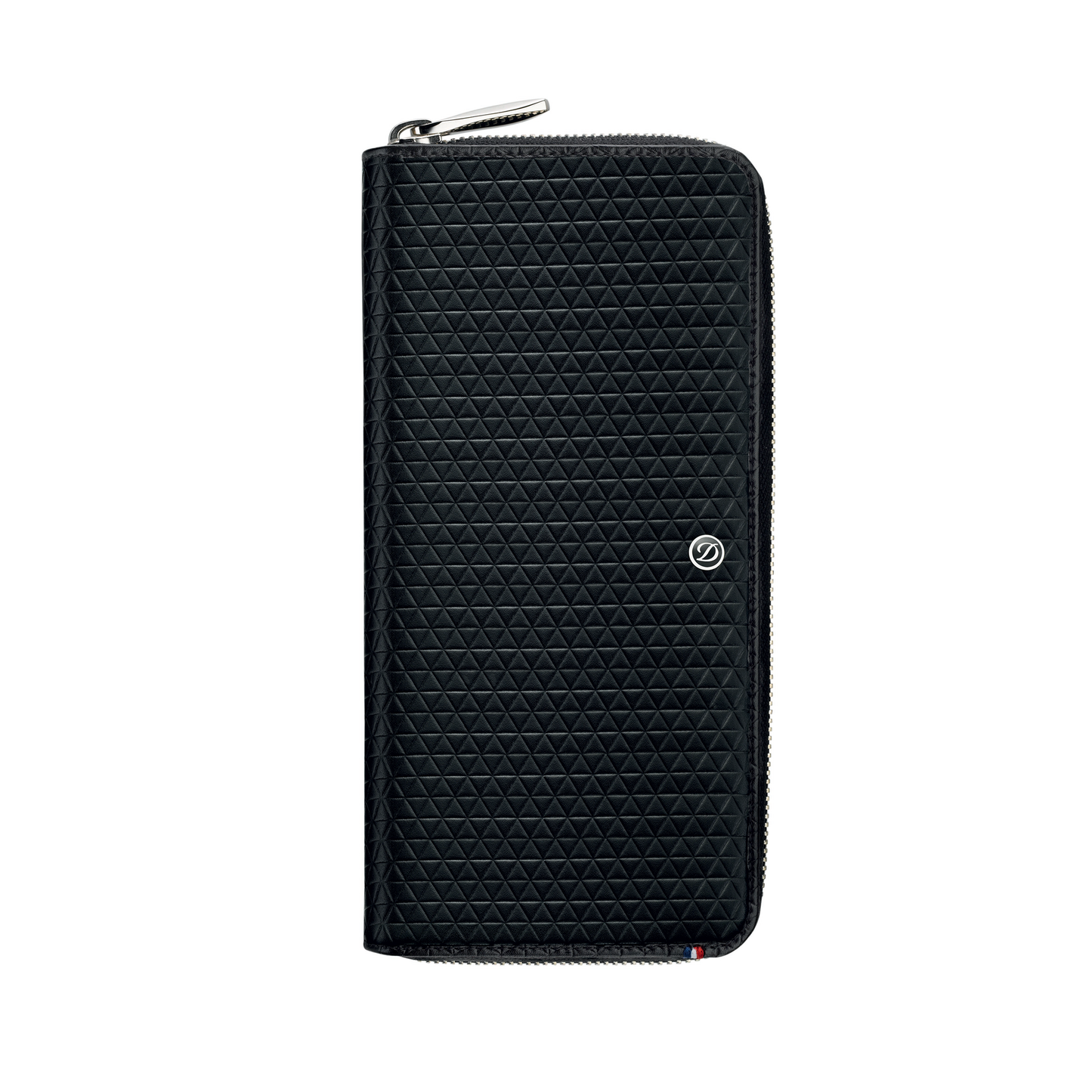 S.T. Dupont Line D Wallet, Black Leather fits 8 Cards, Zipper 180094