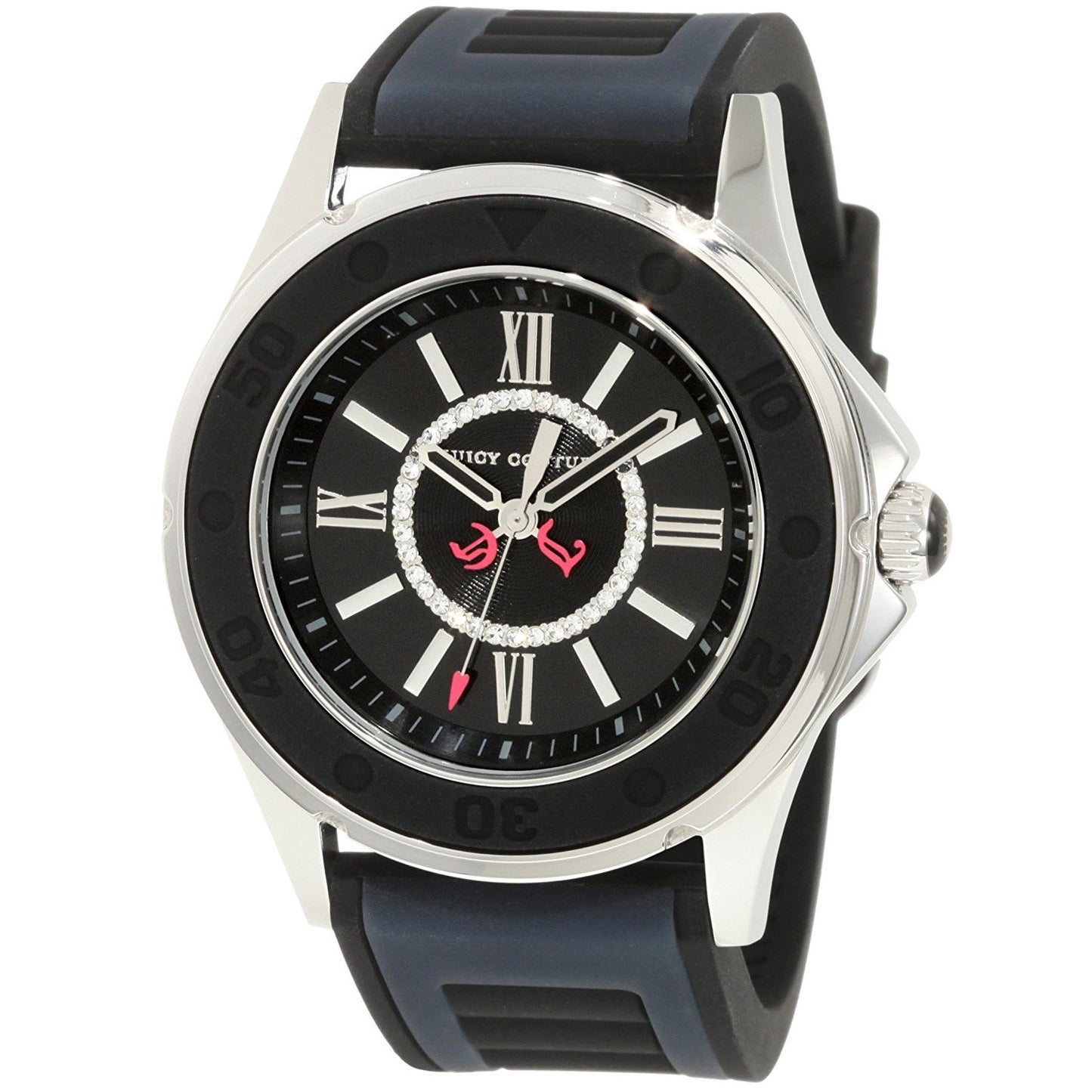 Juicy Couture Women's 1900875 Rich Girl Black Jelly Strap Watch