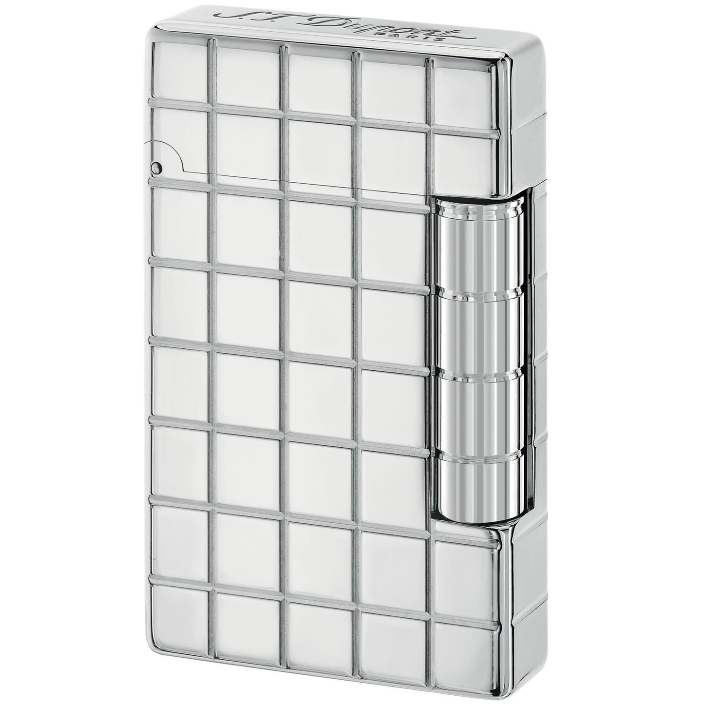 S.T. Dupont Initial Square White Bronze Flint Lighter Silver 020800