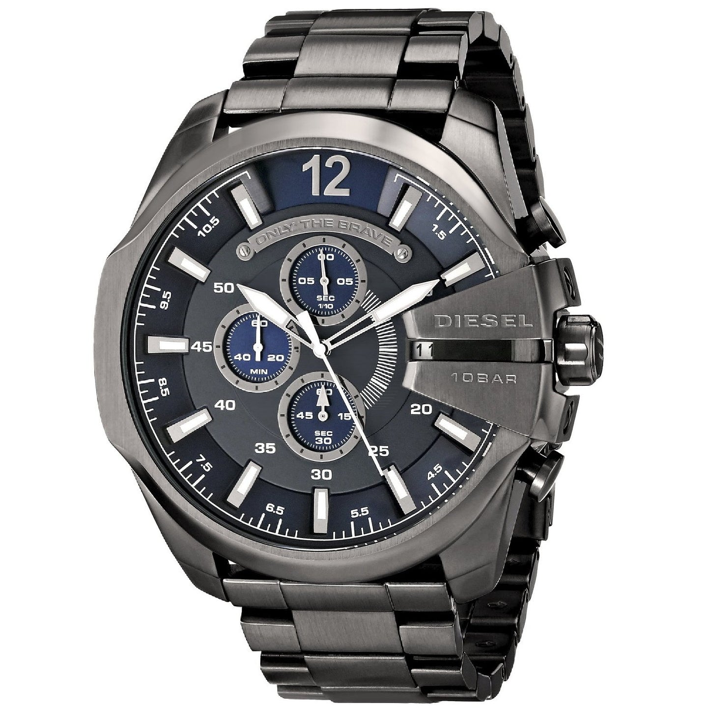 Diesel Men's Mega Chief DZ4329 Gunmetal Stainless Steel Quartz Watch