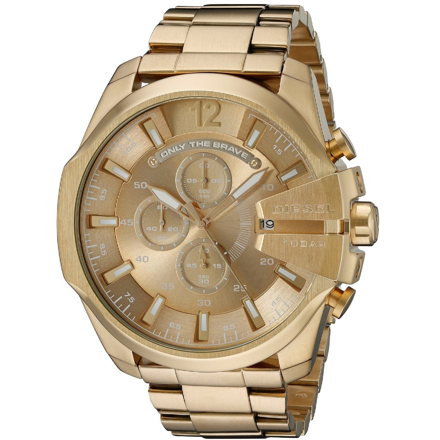 Diesel Men's DZ4360 'Mega Chief' Chronograph Gold-Tone Stainless Steel Watch