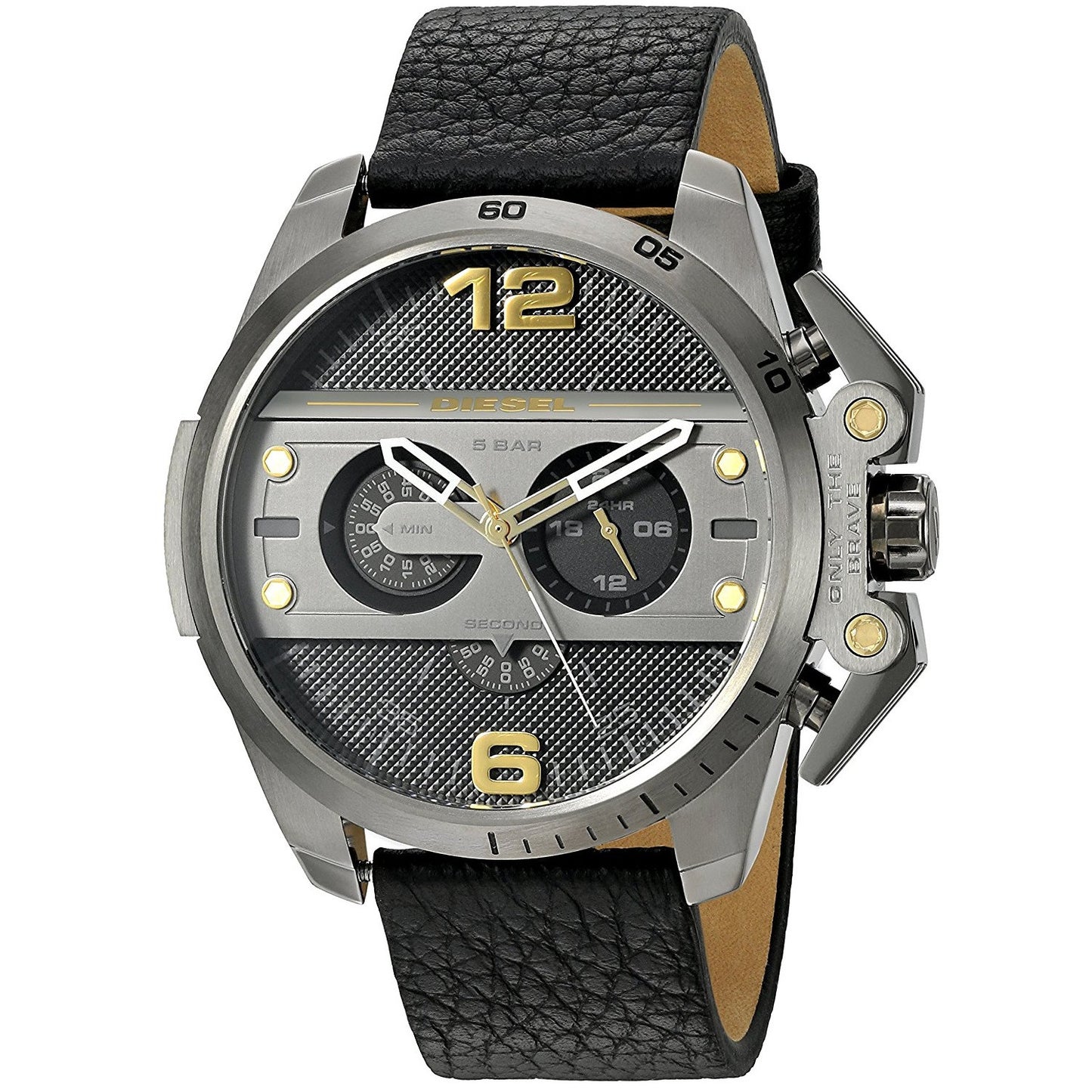 Diesel Men's DZ4386 'Ironside' Chronograph Black Leather Watch