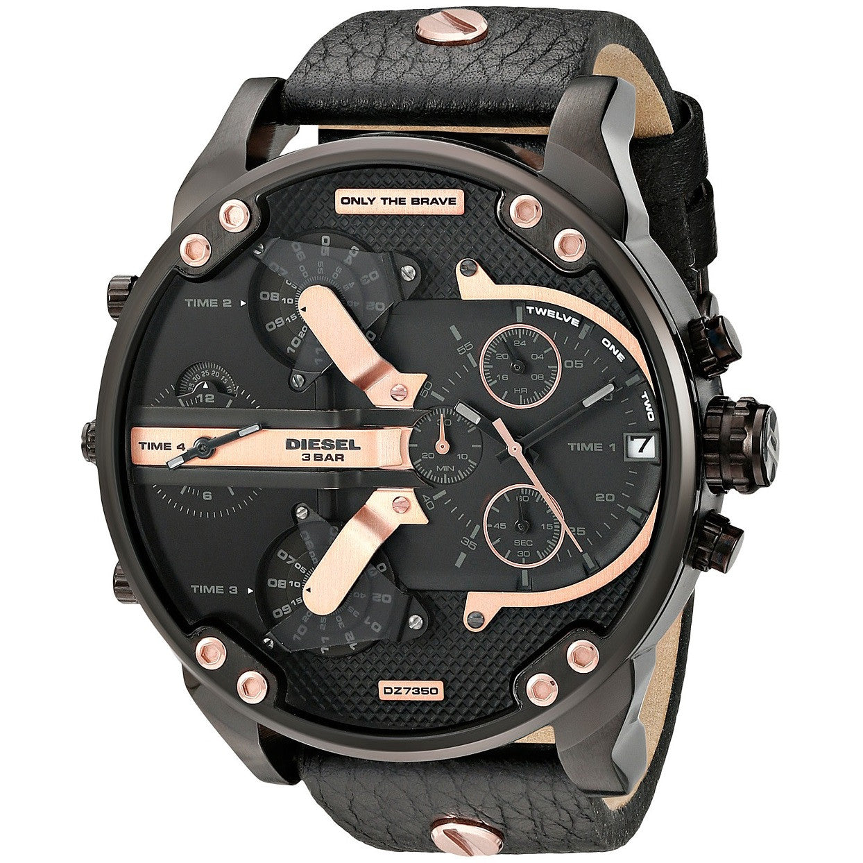 Diesel Watches Mr. Daddy 2.0 Multifunction Leather Watch DZ7350