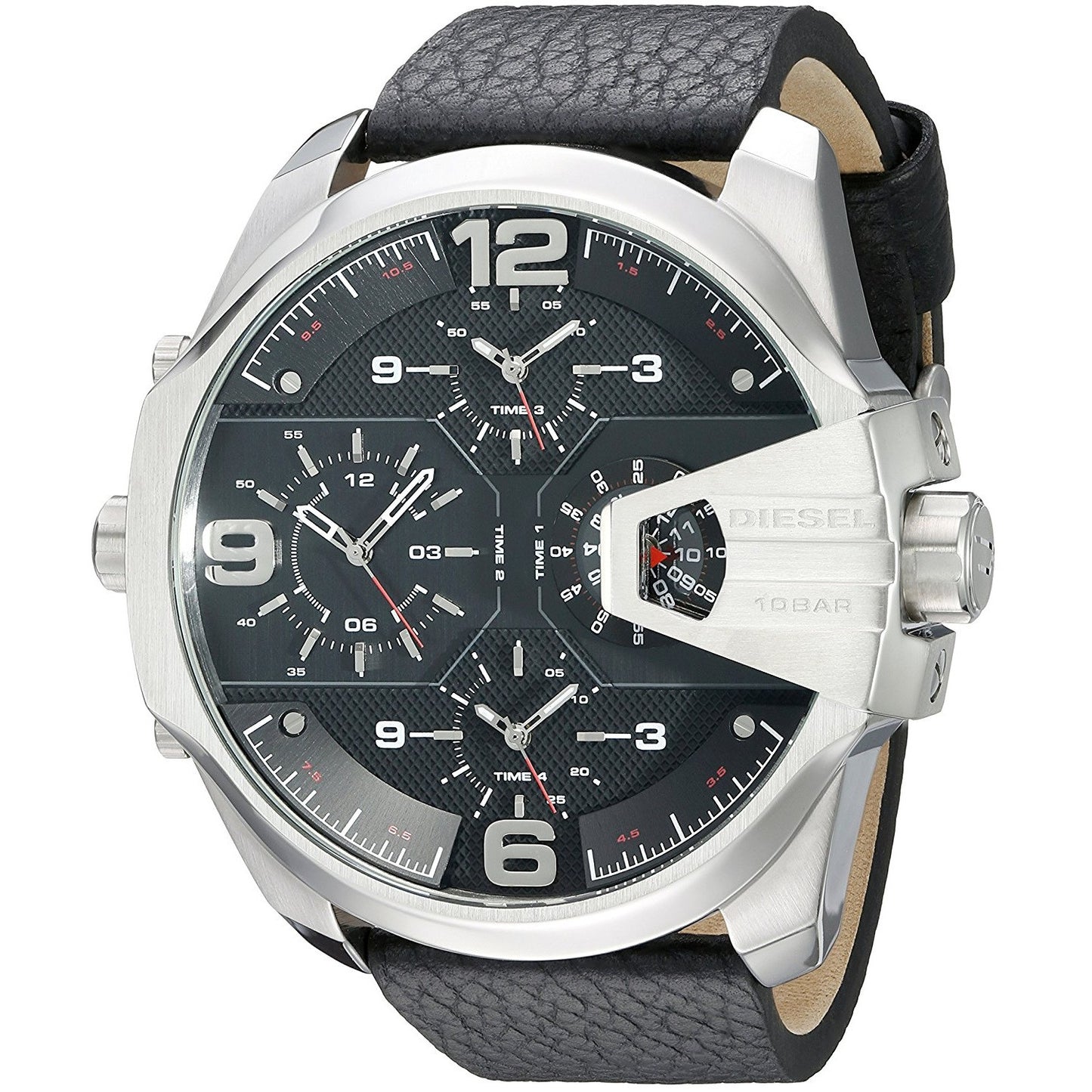 Diesel Men's DZ7376 Chief Round Black Strap Watch