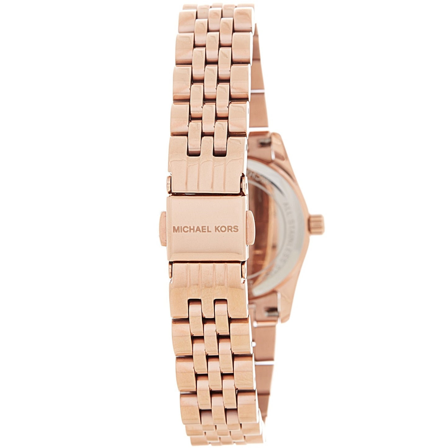 Michael Kors Lexington Petite Pink Dial Rose Gold-tone Ladies Watch MK3285
