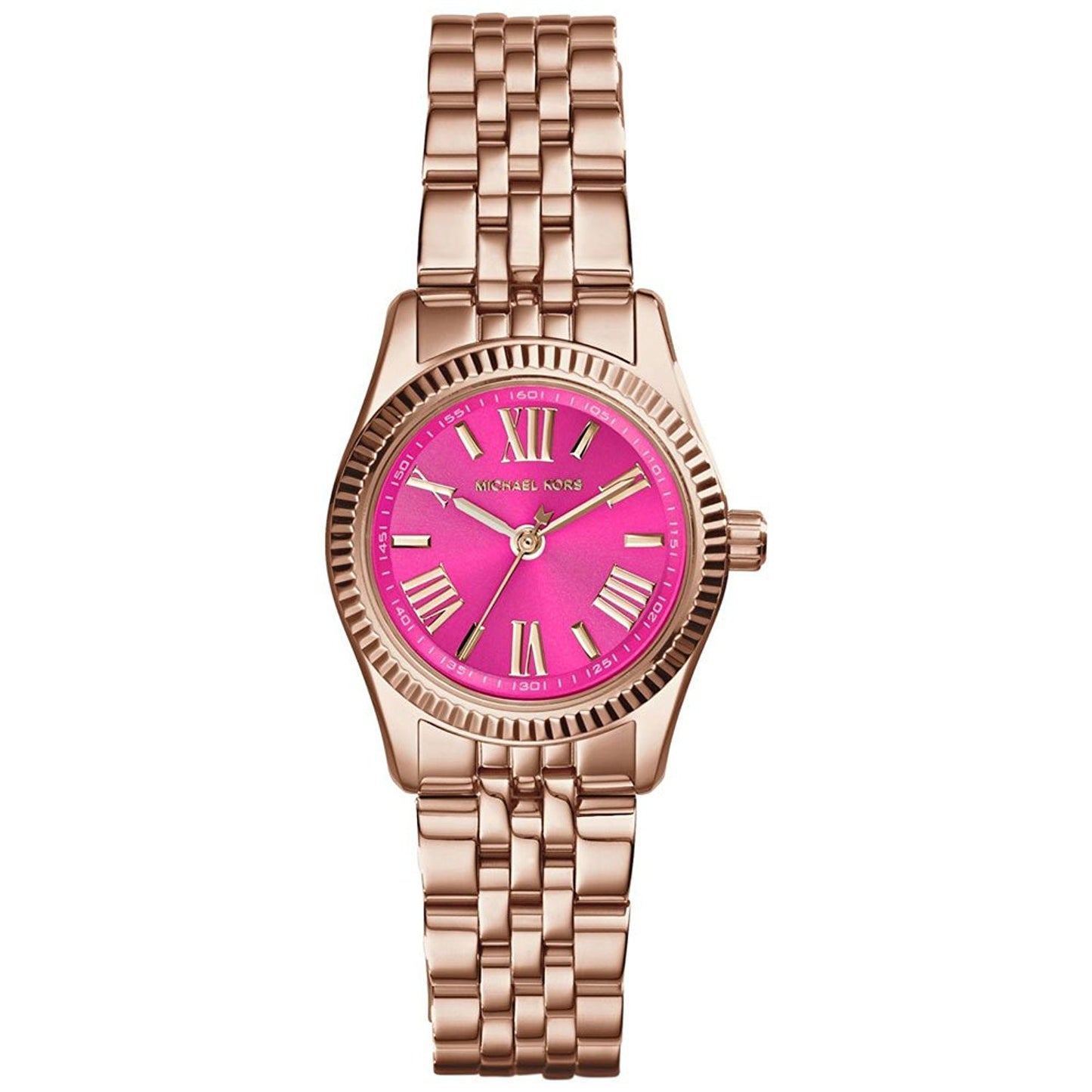 Michael Kors Lexington Petite Pink Dial Rose Gold-tone Ladies Watch MK3285