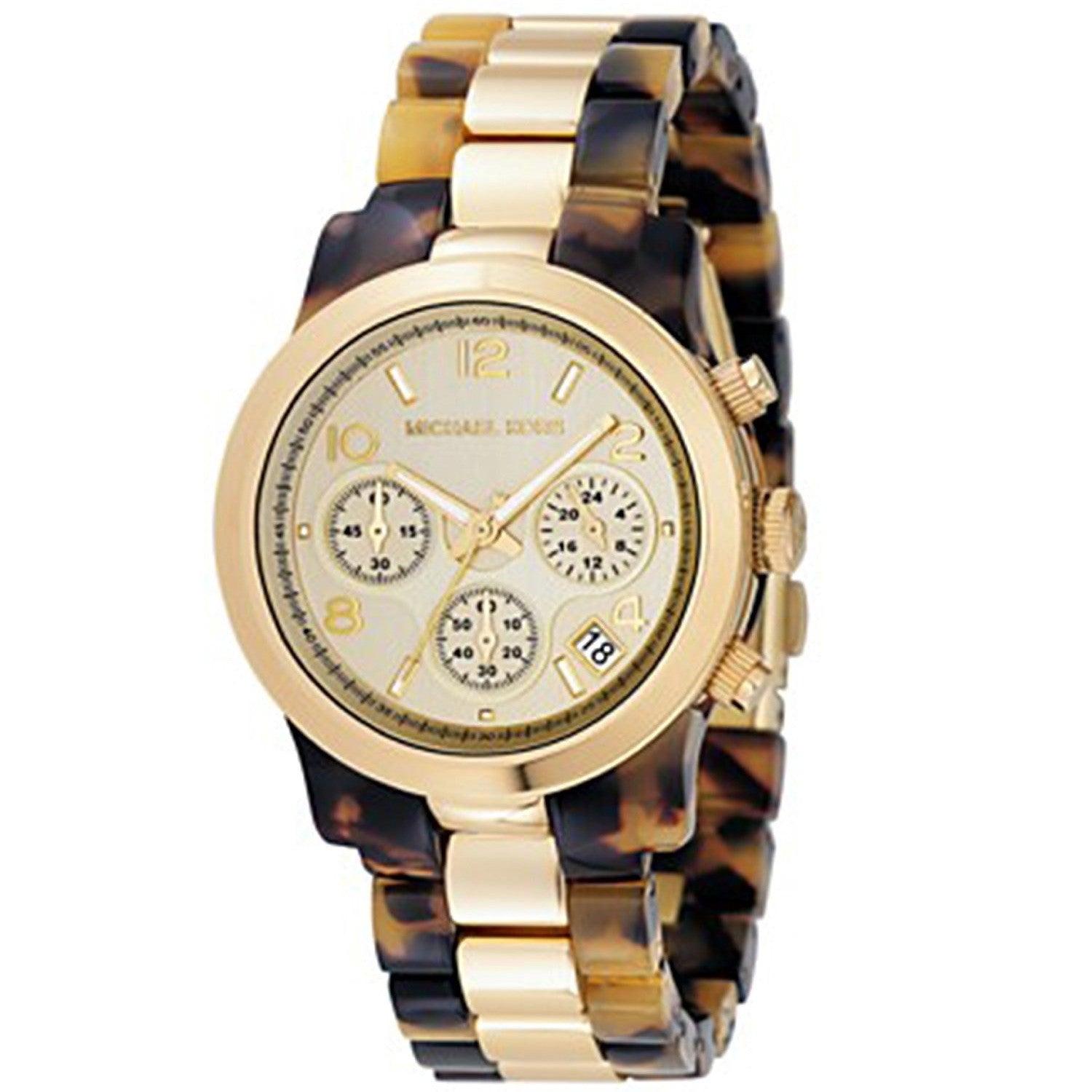 Michael Kors Watch - Tortoise and Gold Michael Kors Bag Malaysia | Michael Kors Yazmeen Gold-Tone  main image 4
