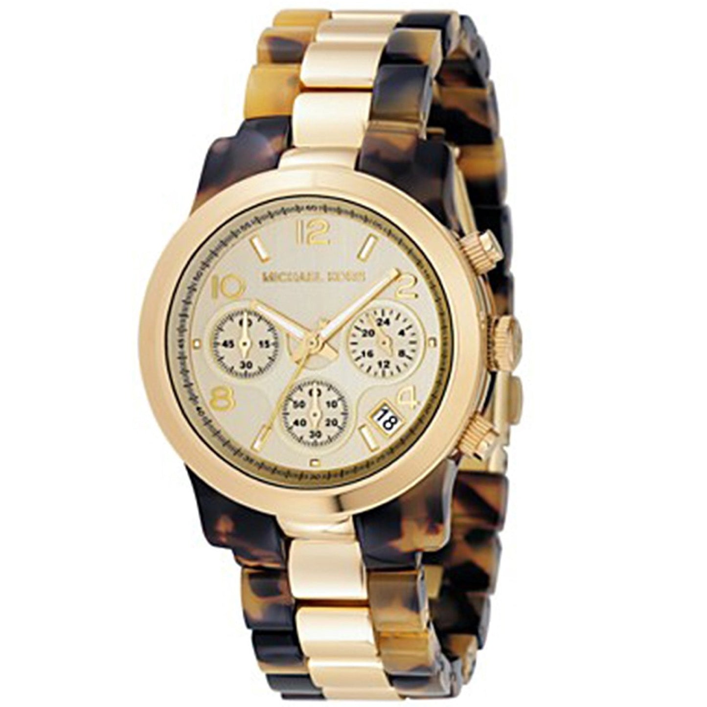 Michael Kors Women's MK5138 Tortoise and Gold Runway Watch