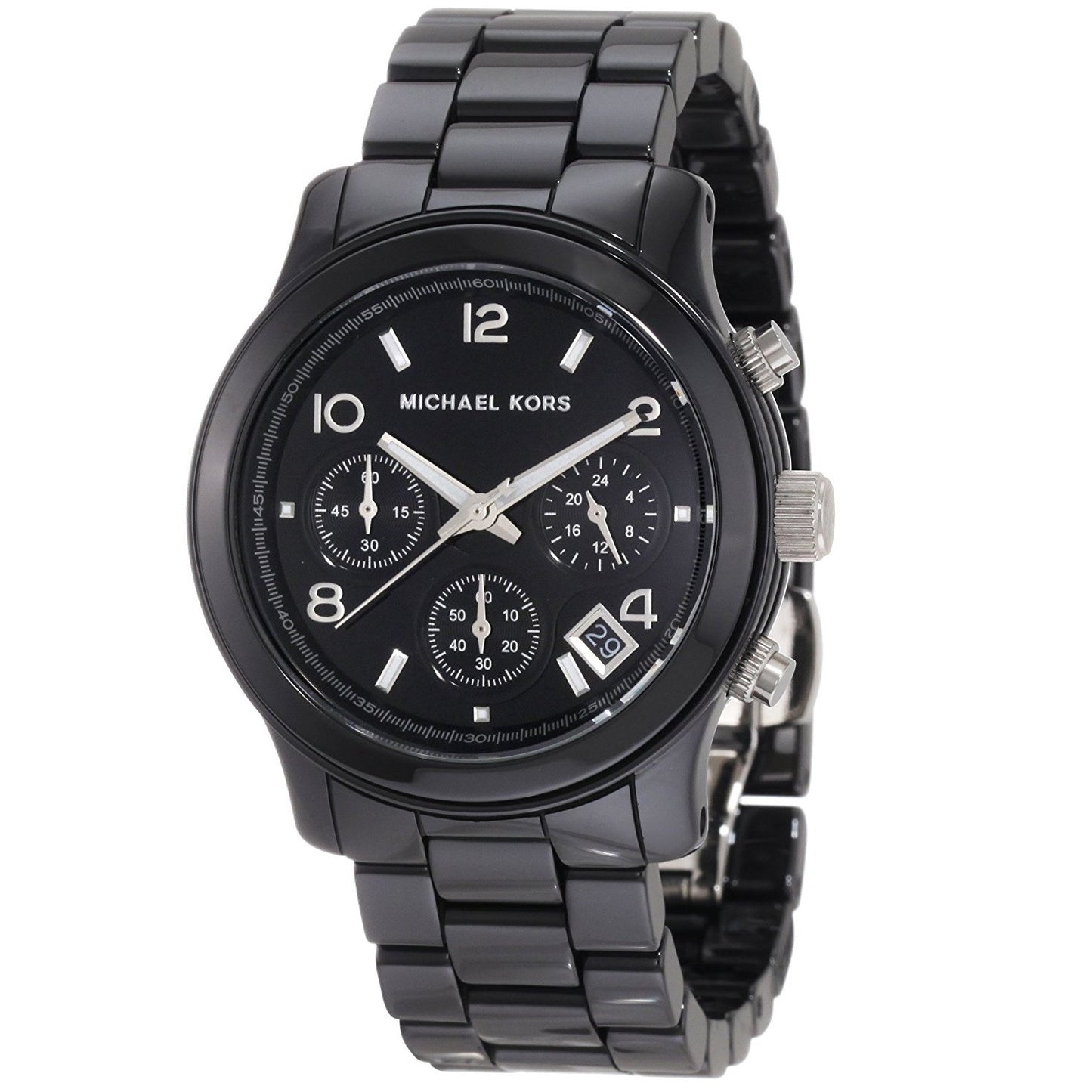 Michael Kors Women's MK5162 Black Ceramic Runway Watch
