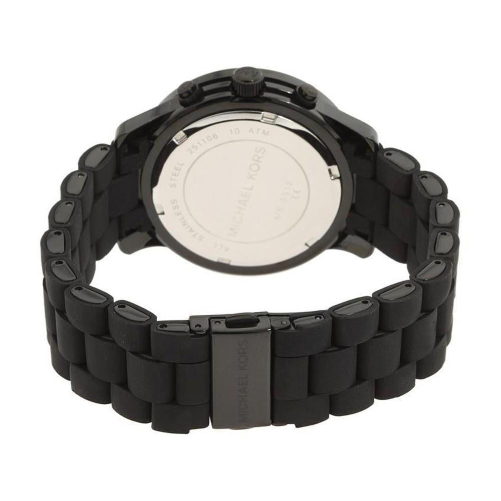 Michael Kors Unisex MK5512 Black Silicone Quartz Watch Black Dial