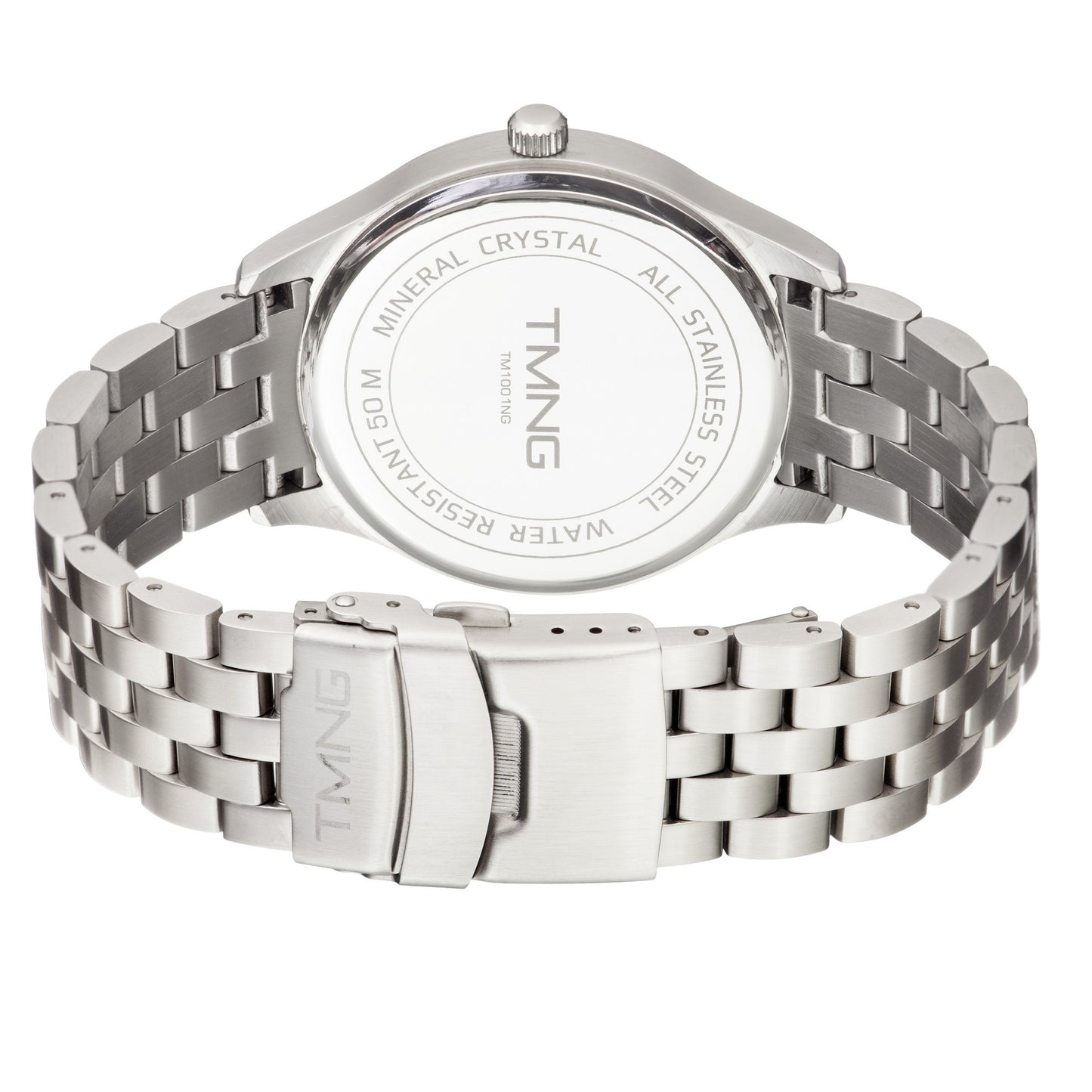 TMNG Men's TM1001NG Stainless Steel White Dial Watch