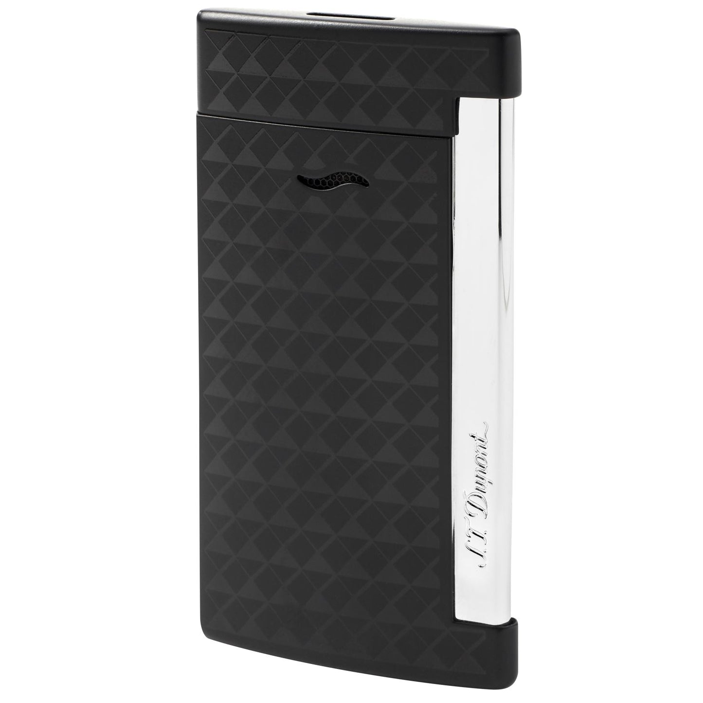 S.T. Dupont Matte Black Slim 7 Lighter With Fire Head Design 27714