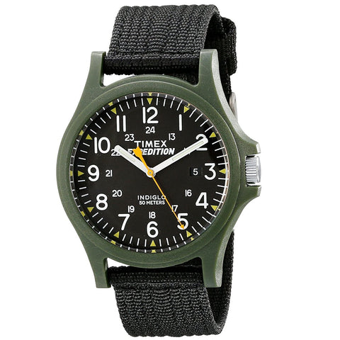 Timex Men's TW4999800 Expedition Acadia Black/Green Nylon Strap Watch
