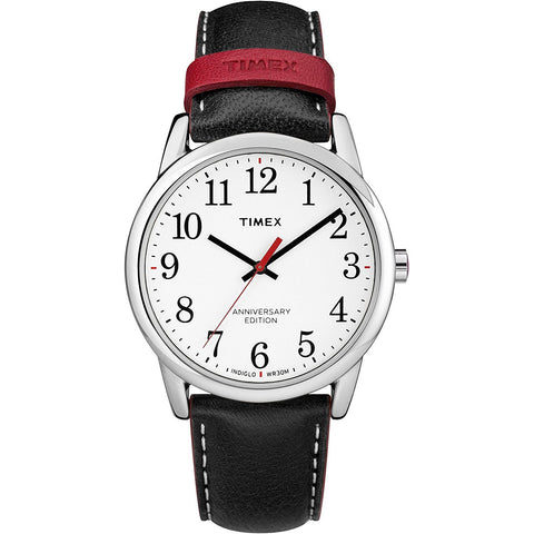 Timex Men's TW2R40000 40th Anniversary Black/White Leather Strap Watch