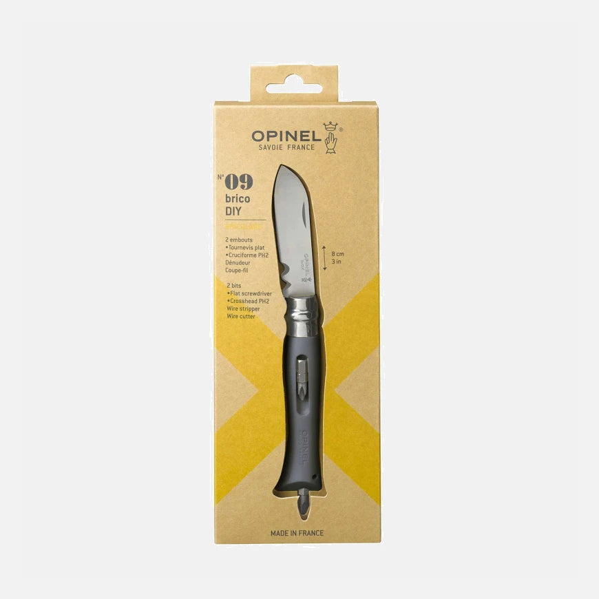 Opinel No.09 DIY Folding Utility Knife Grey 001792