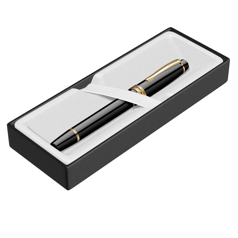 Cross Bailey Light™ Polished Black Resin and Gold Tone Fine Nib Fountain Pen AT0746-9FF