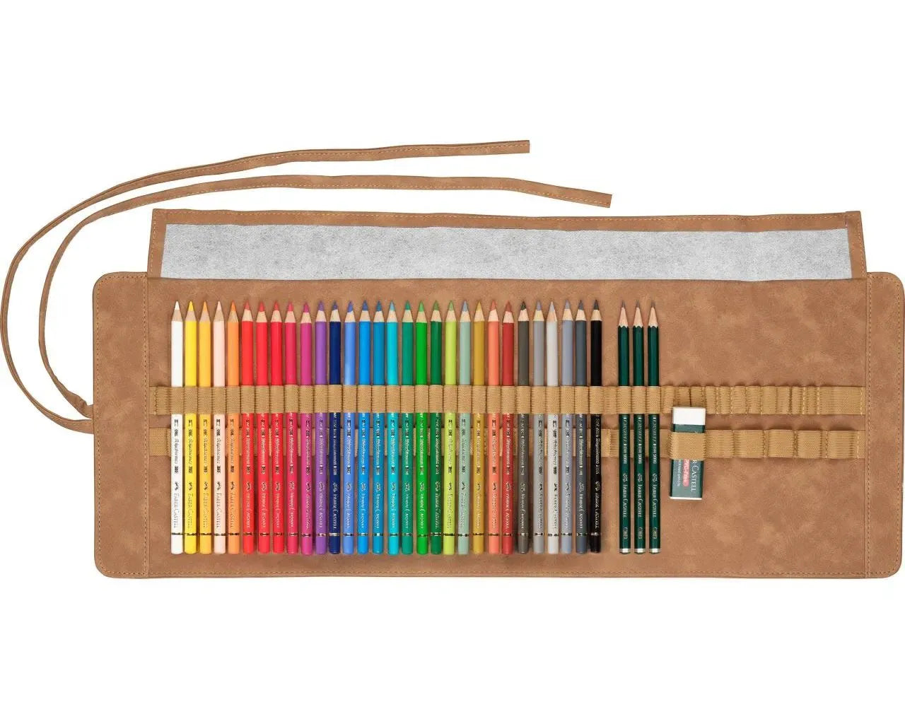 Faber-Castell Polychromos colour pencil, pencil roll, filled, 34 pieces 110030