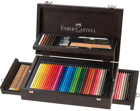 Faber-Castell Art & Graphic Collection wooden case, 125 pieces 110085
