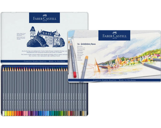 Faber-Castell Goldfaber Aqua watercolour pencil tin of 36 114636