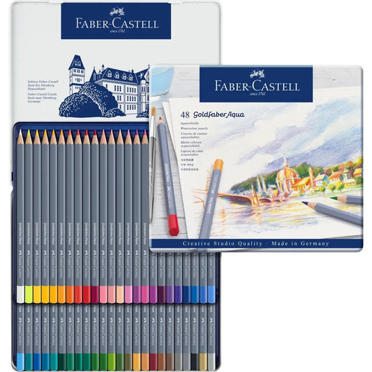 Faber-Castell Goldfaber Aqua watercolour pencil tin of 48 114648